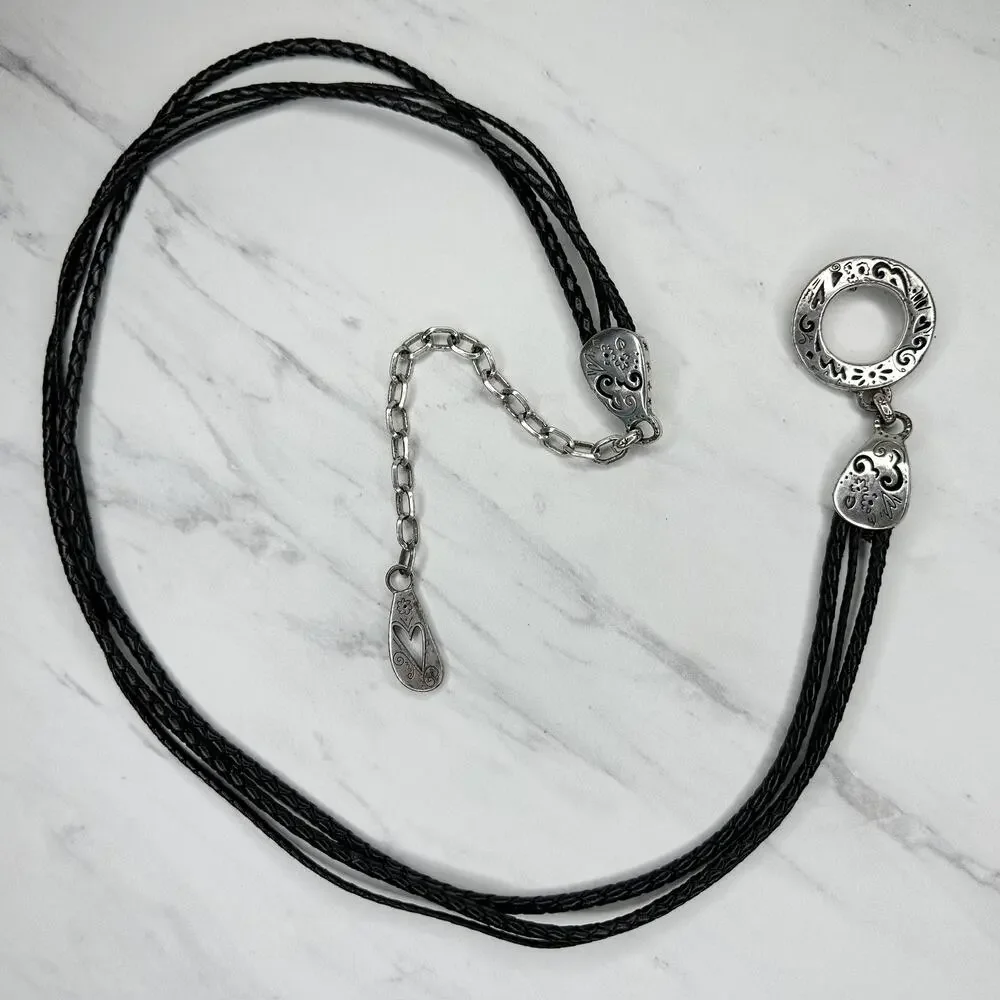 Black Braided Silver Chain Link Belt Y2K Festival ✨